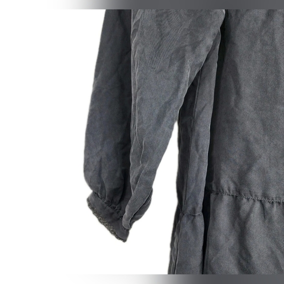 Unsubscribed Black Tunic Blouse Women’s Size Small – Long Sleeve Flowy Boho Top - Picture 3 of 7